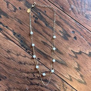 Gold Pearl Necklace